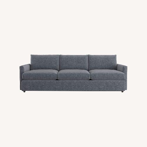 Used Crate & Barrel Blue Fabric 3+ Seater Sofa for sale on AptDeco