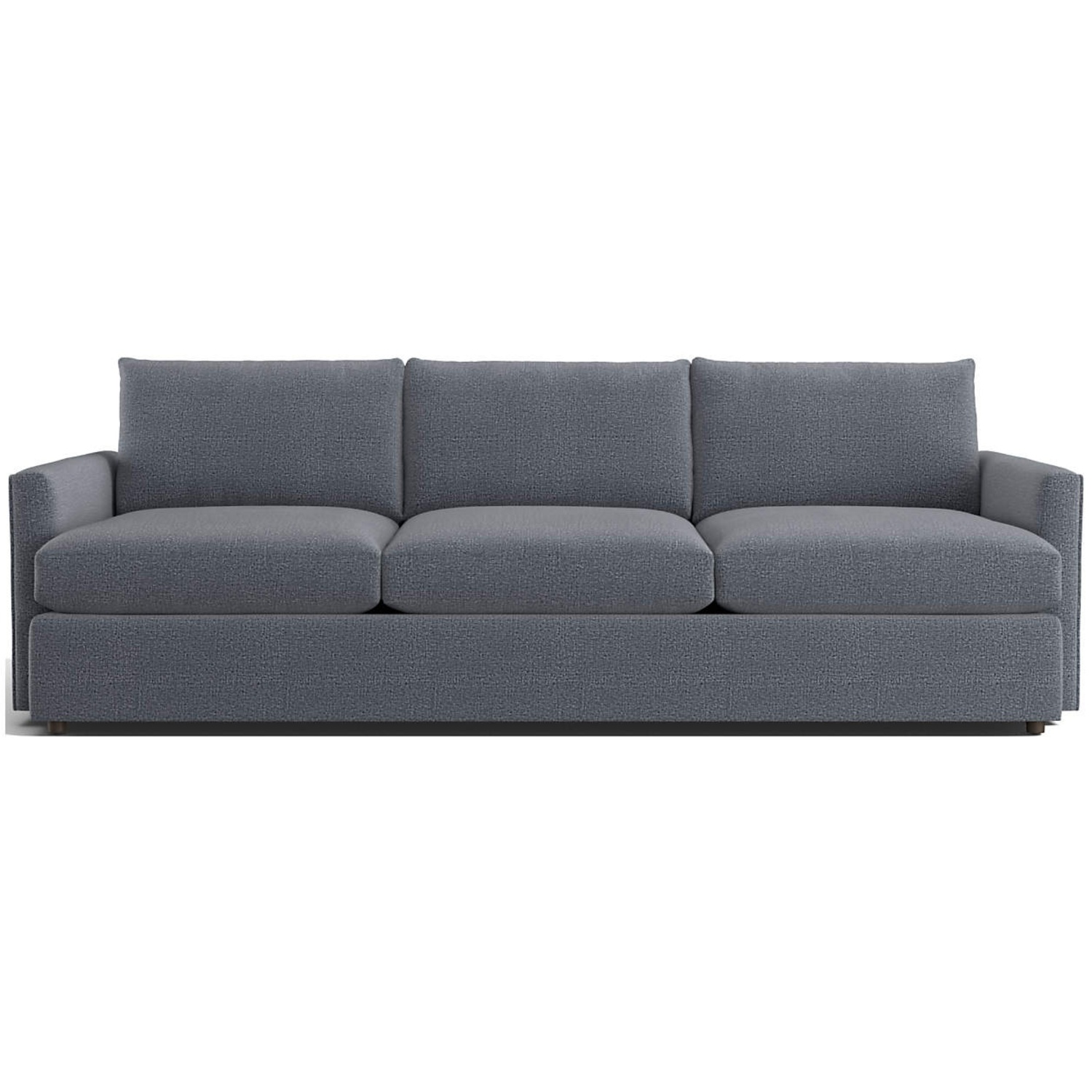 Crate & Barrel Blue Fabric 3+ Seater Sofa - image-7