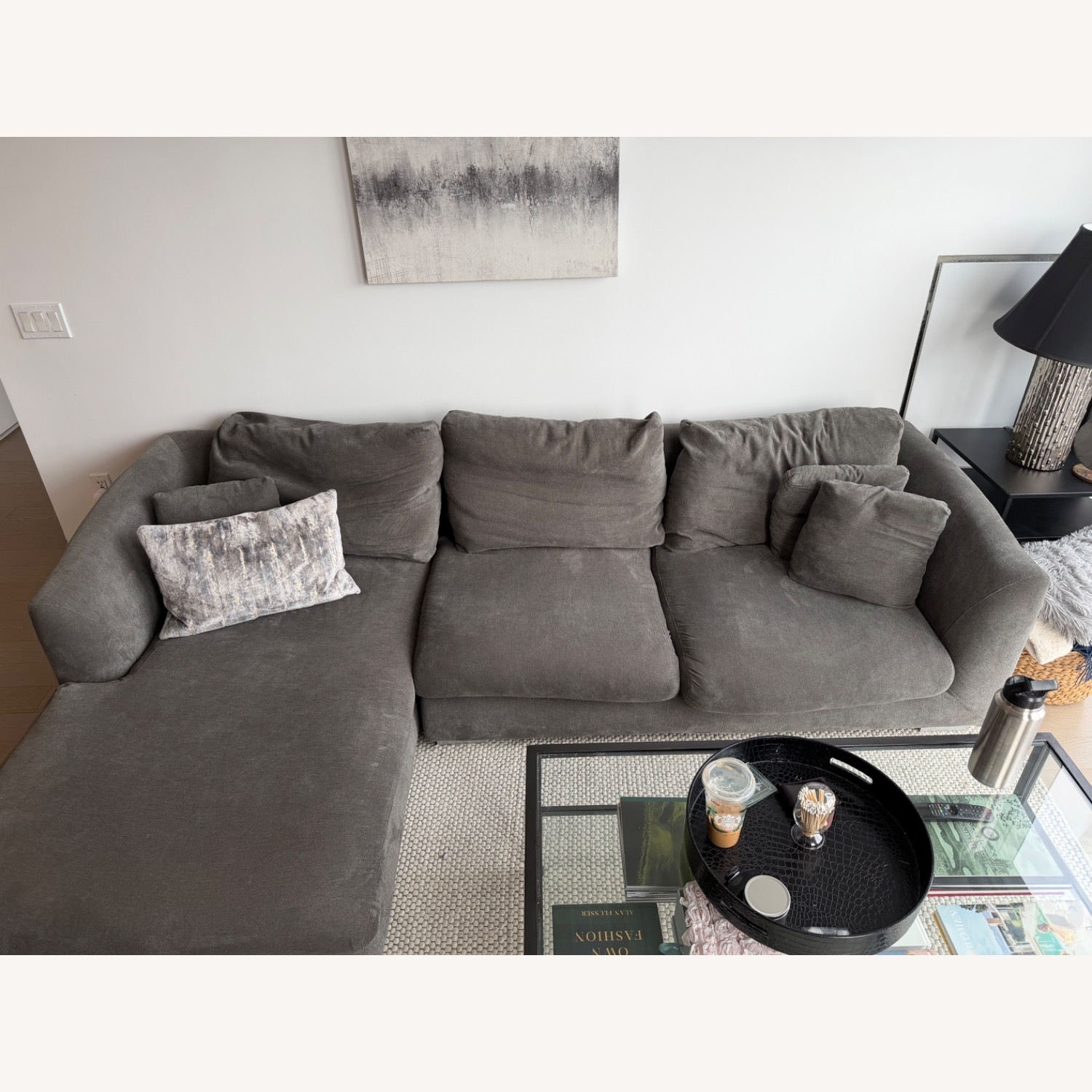 Valyou Furniture Dark Gray 2 Piece Sectional - image-3