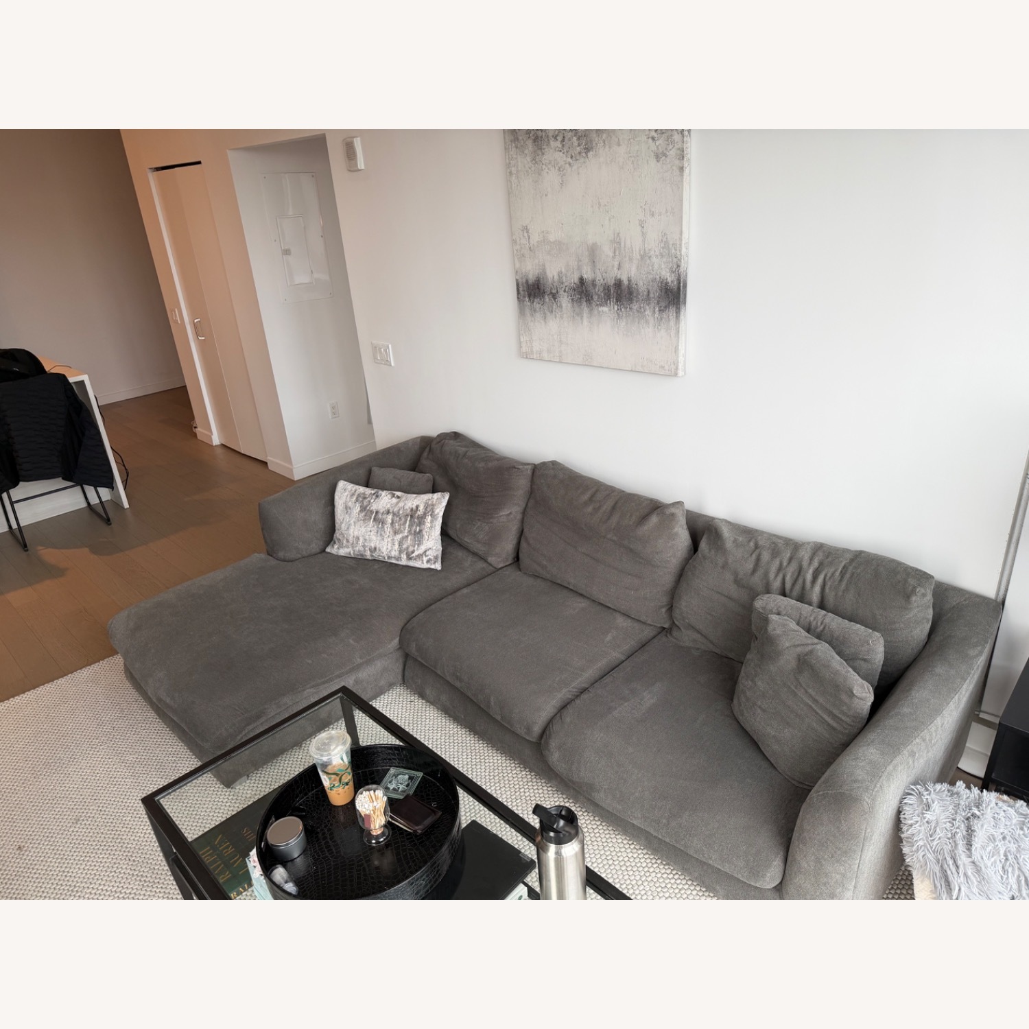 Valyou Furniture Dark Gray 2 Piece Sectional - image-2