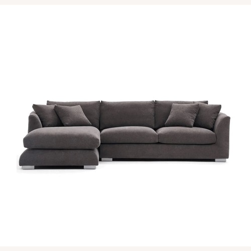 Used Valyou Furniture Dark Gray 2 Piece Sectional for sale on AptDeco