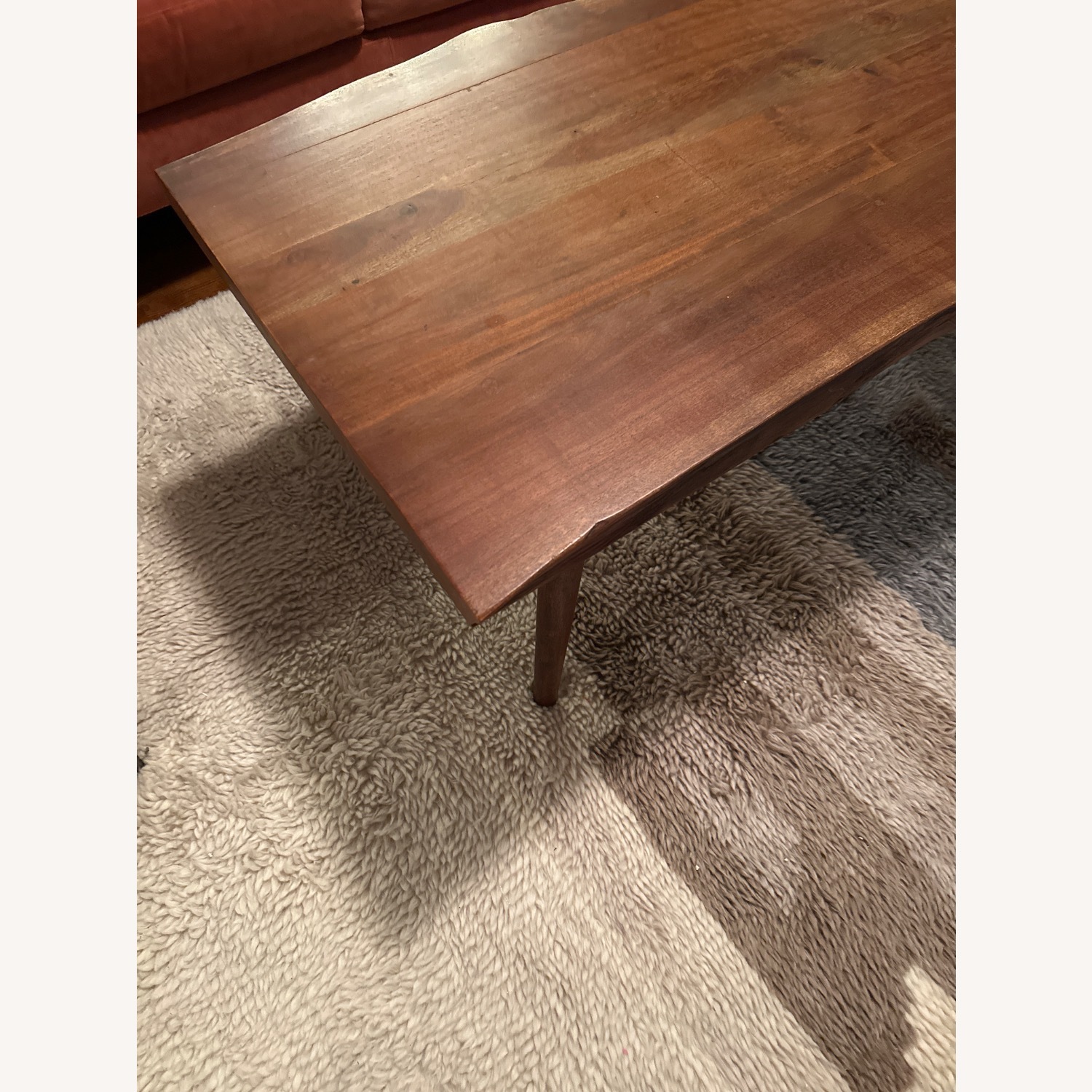 Dark Brown Wood Coffee Table - image-3