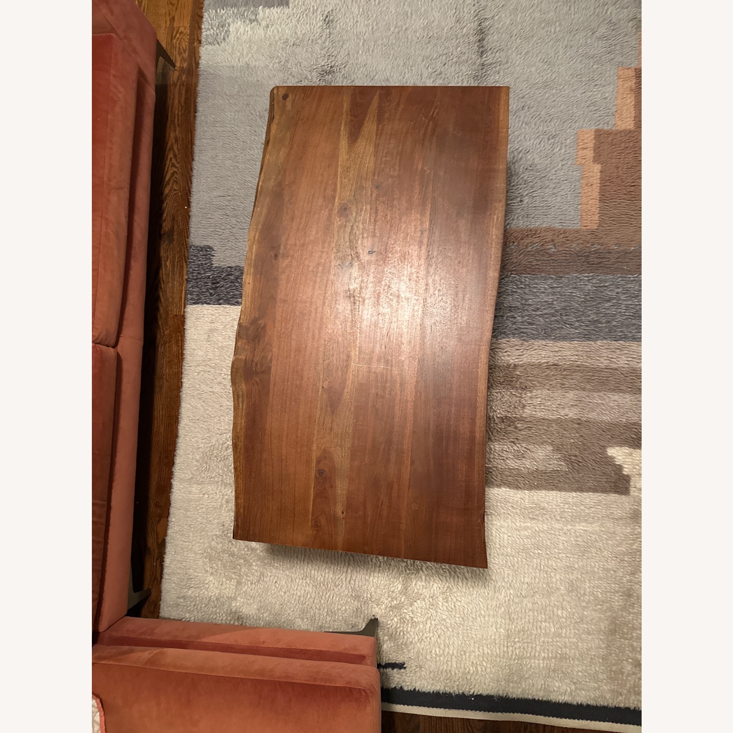 Dark Brown Wood Coffee Table - image-2
