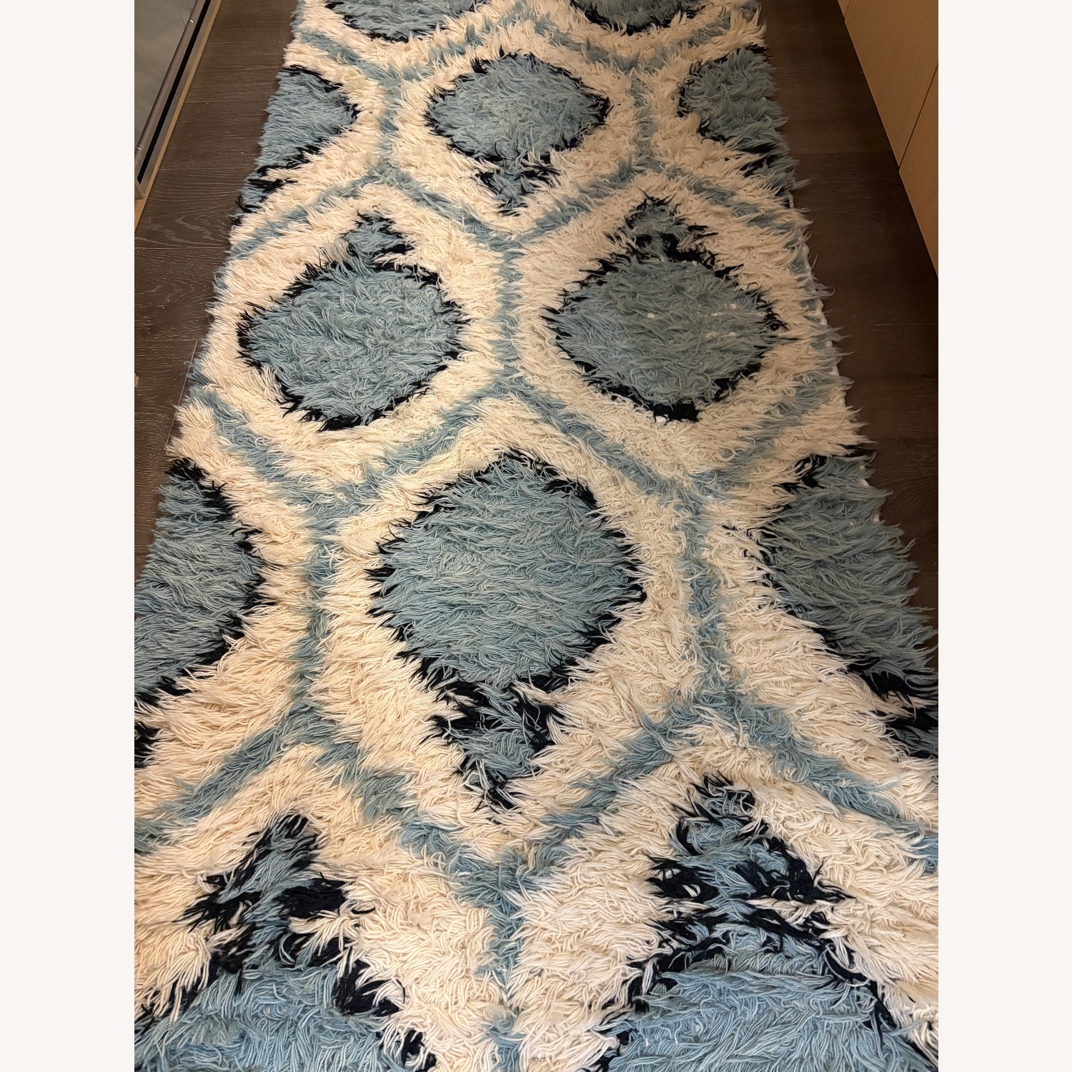 Etsy Blue Wool Moroccan Runner Rug 2.5' x 7' - image-2