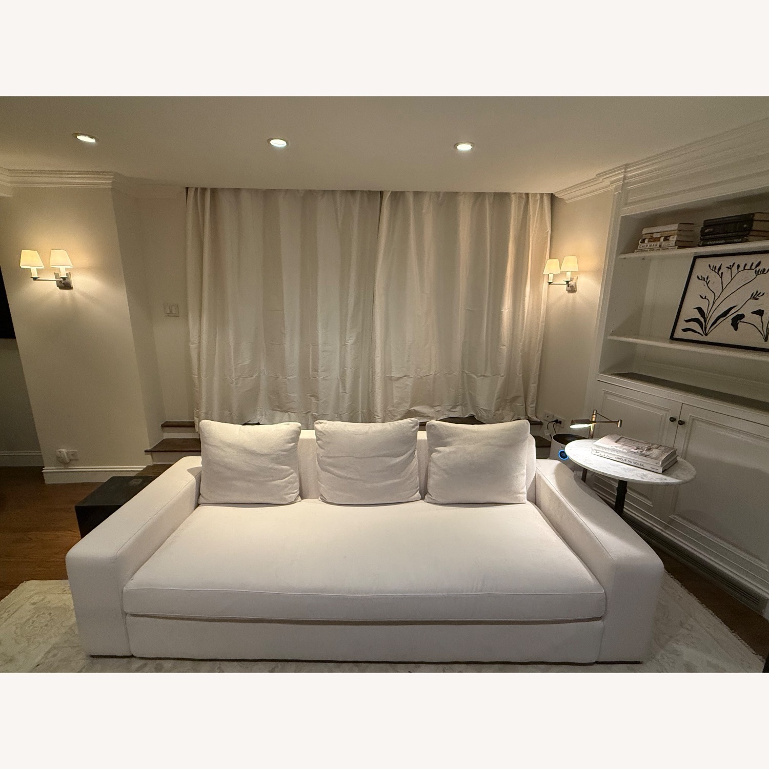 Birch Lane Araminta Deep Seat 8 foot White Water Resistant Fabric Sofa - image-3