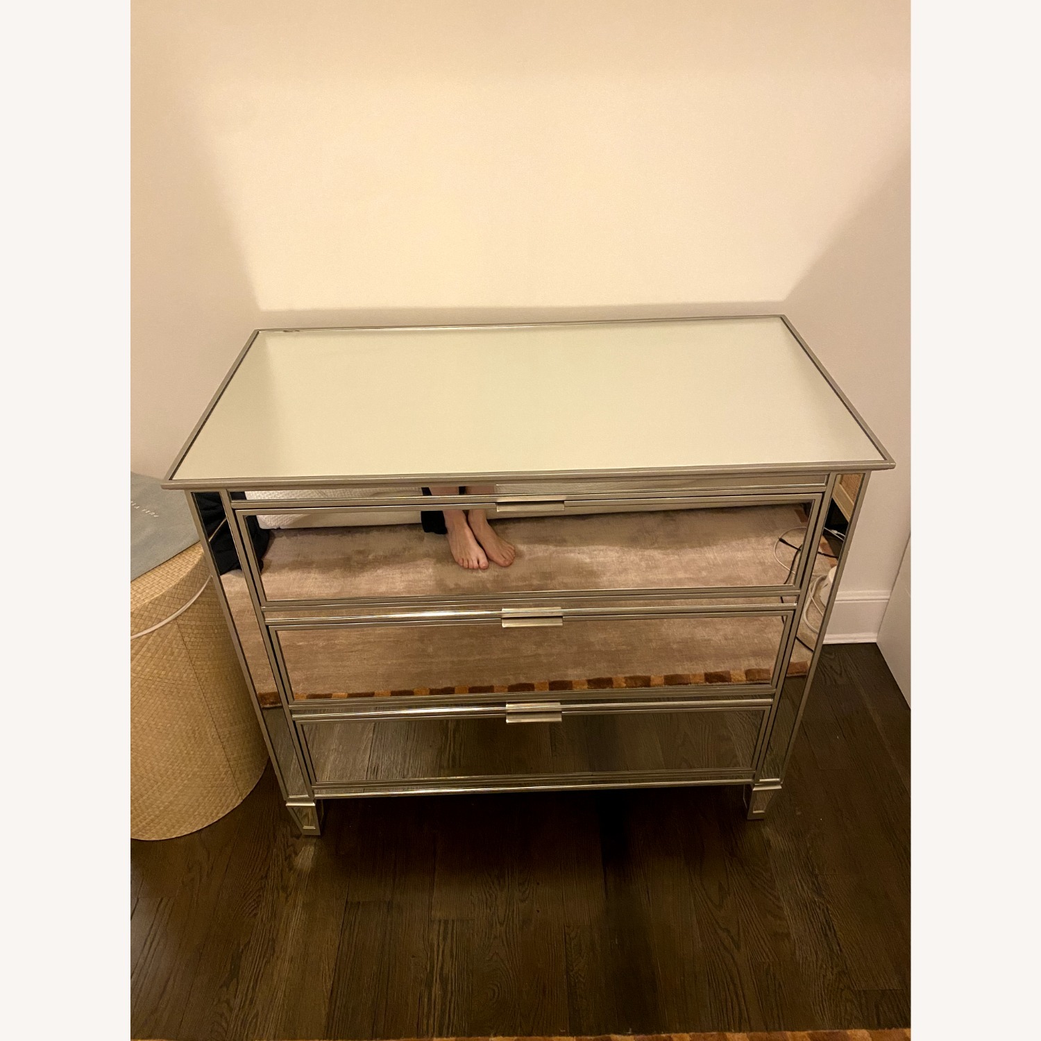 Pottery Barn Mirrored Glass Dresser - image-1