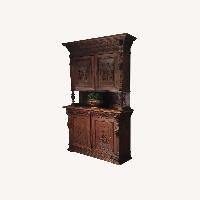 1990 Dark Brown Wood Armoire Mahogany Wood