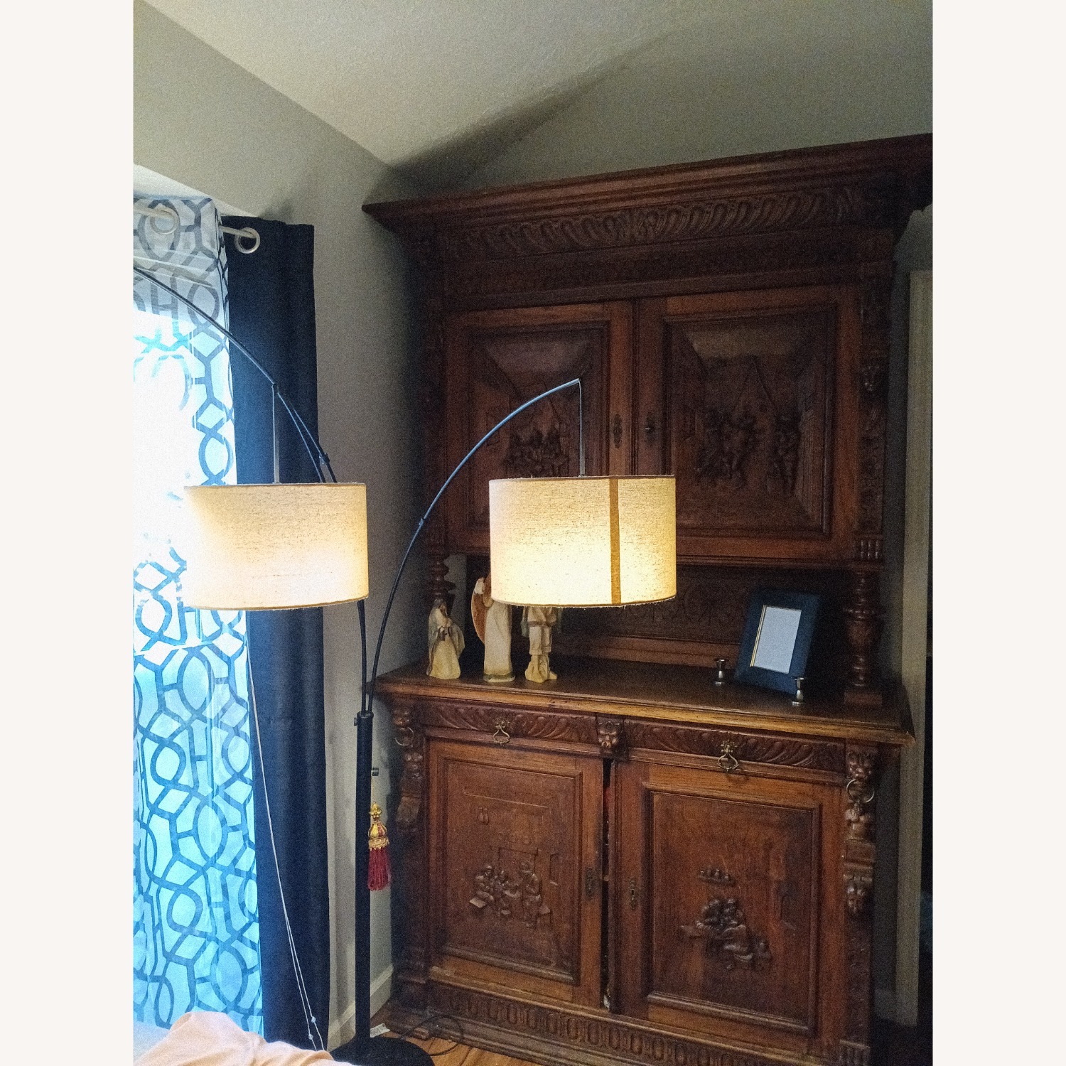 1990 Dark Brown Wood Armoire Mahogany Wood - image-4