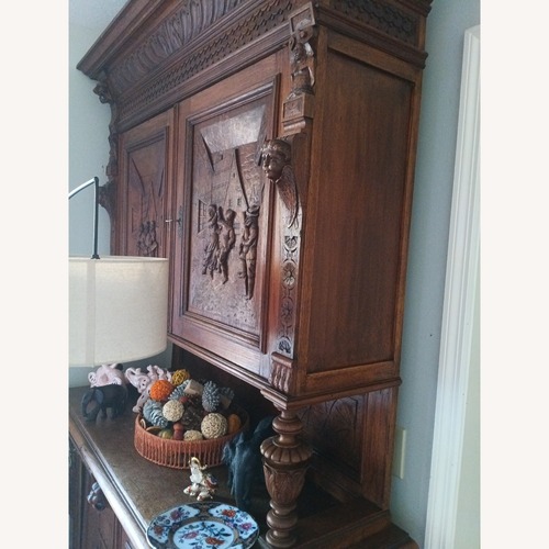 Used 1990 Dark Brown Wood Armoire Mahogany Wood for sale on AptDeco