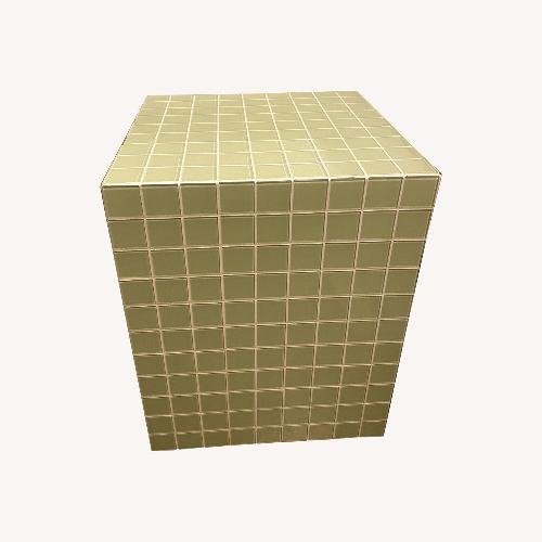 Used Light Green Glass Tile Side Table for sale on AptDeco