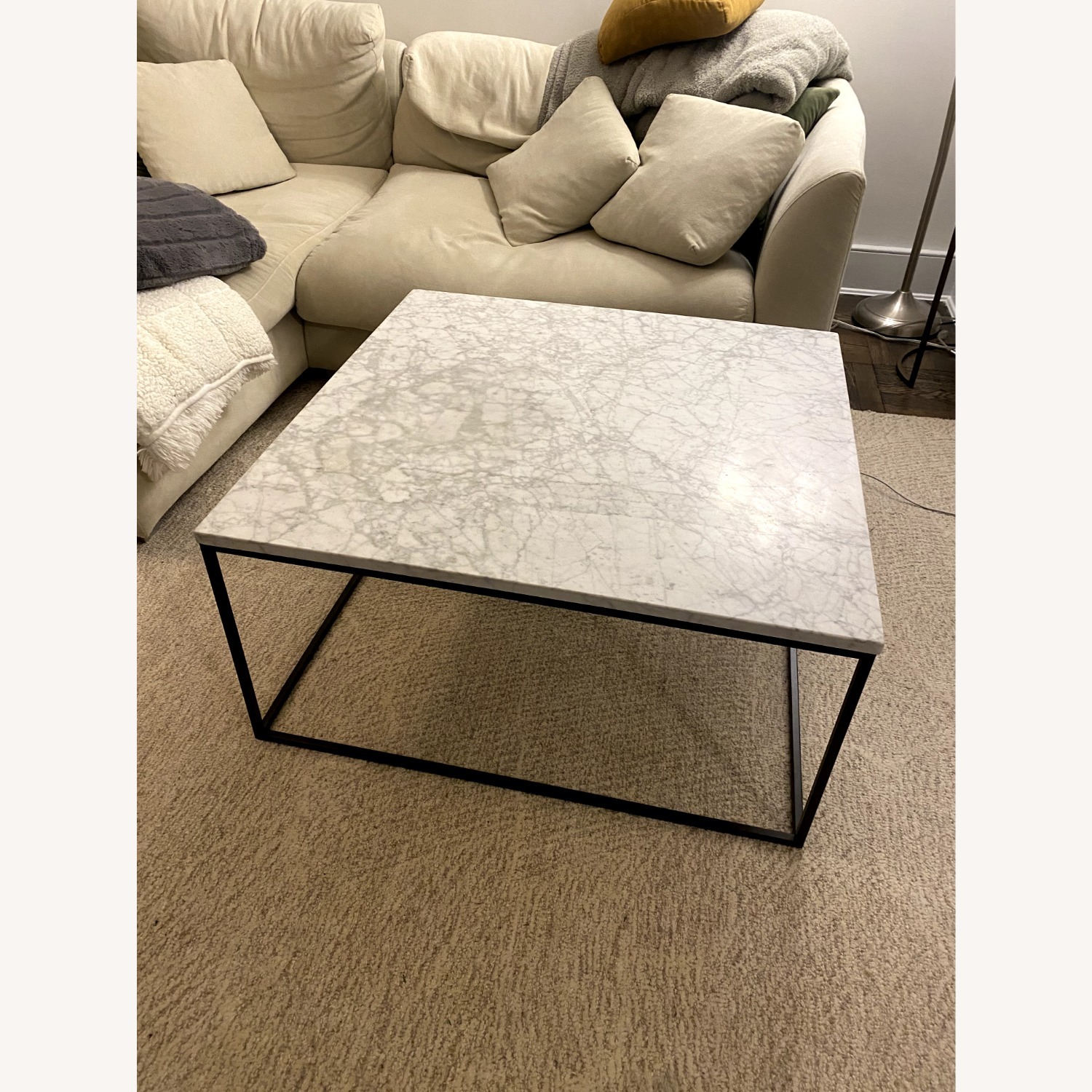 West Elm Marble Coffee Table - image-1