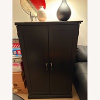 Black Cabinet with Sliding Laptop Tray