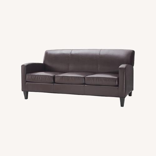 Used IKEA Jappling Dark Brown Leather 3+ Seater Sofa for sale on AptDeco