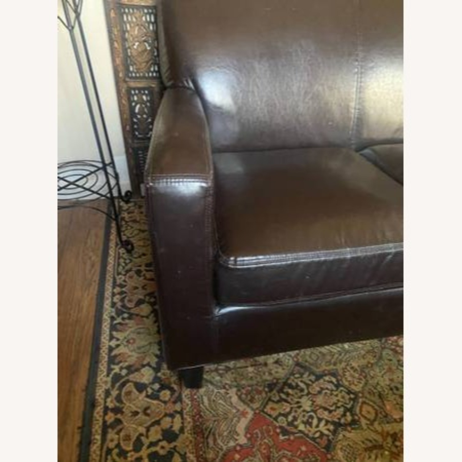 IKEA Jappling Dark Brown Leather 3+ Seater Sofa - image-3