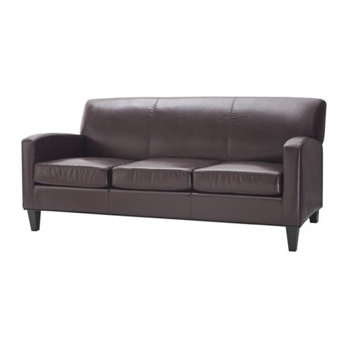Used IKEA Jappling Dark Brown Leather 3+ Seater Sofa for sale on AptDeco