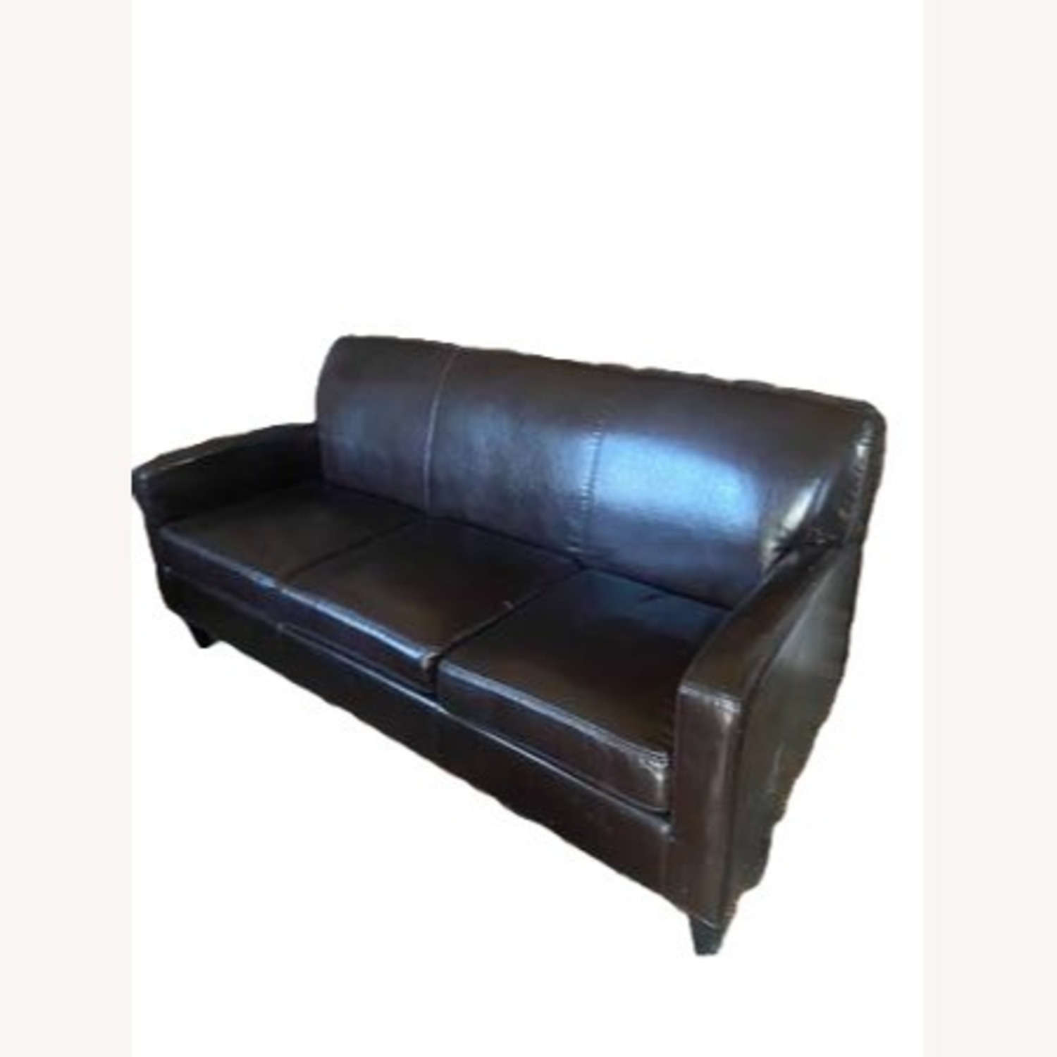 IKEA Jappling Dark Brown Leather 3+ Seater Sofa - image-6