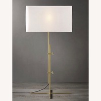 Restoration Hardware Hayes Brass Table Lamps with Shades