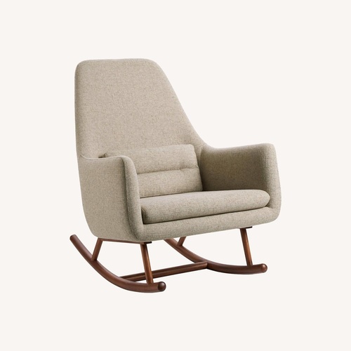 Used CB2 Light Gray Fabric Rocking Chair for sale on AptDeco