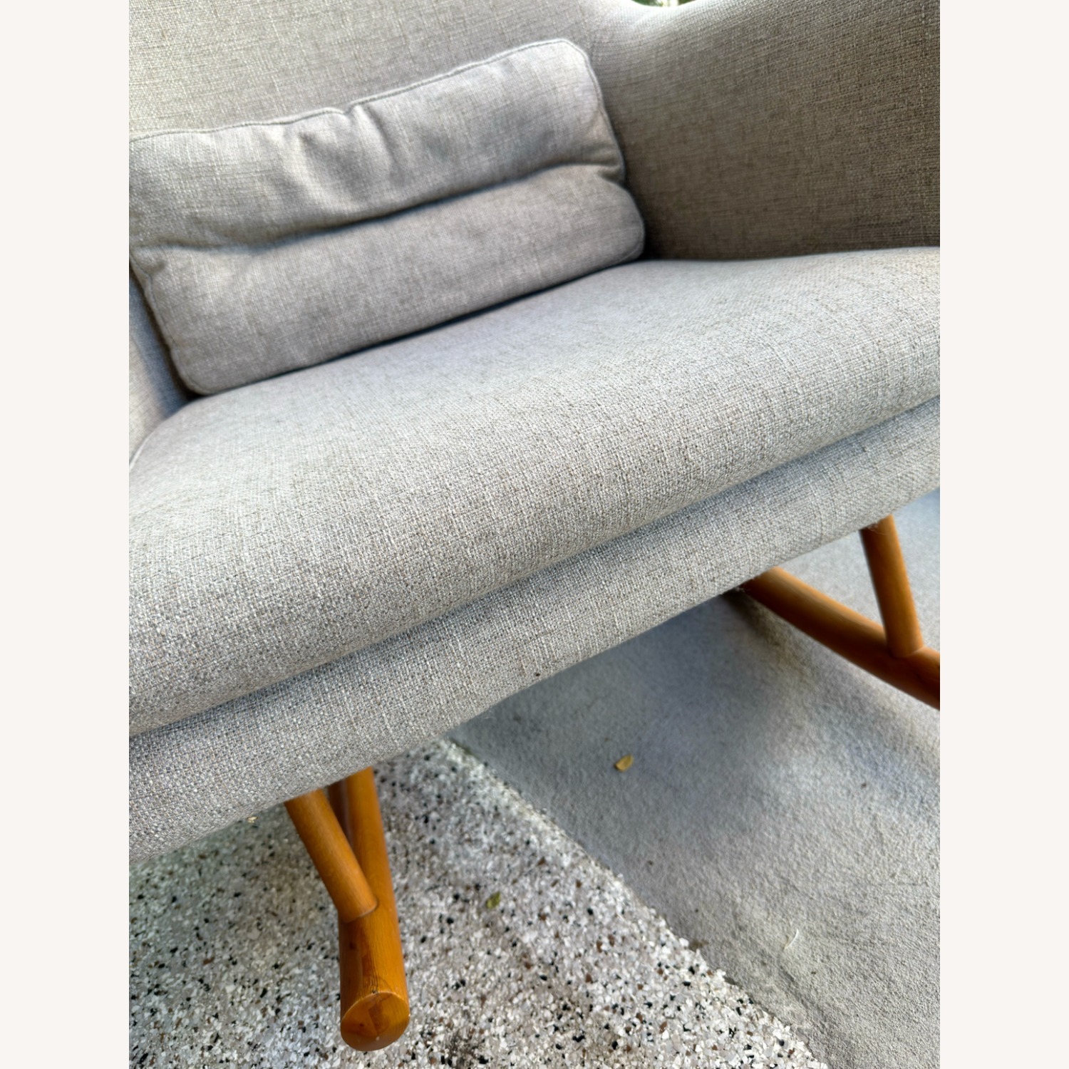 CB2 Light Gray Fabric Rocking Chair - image-2