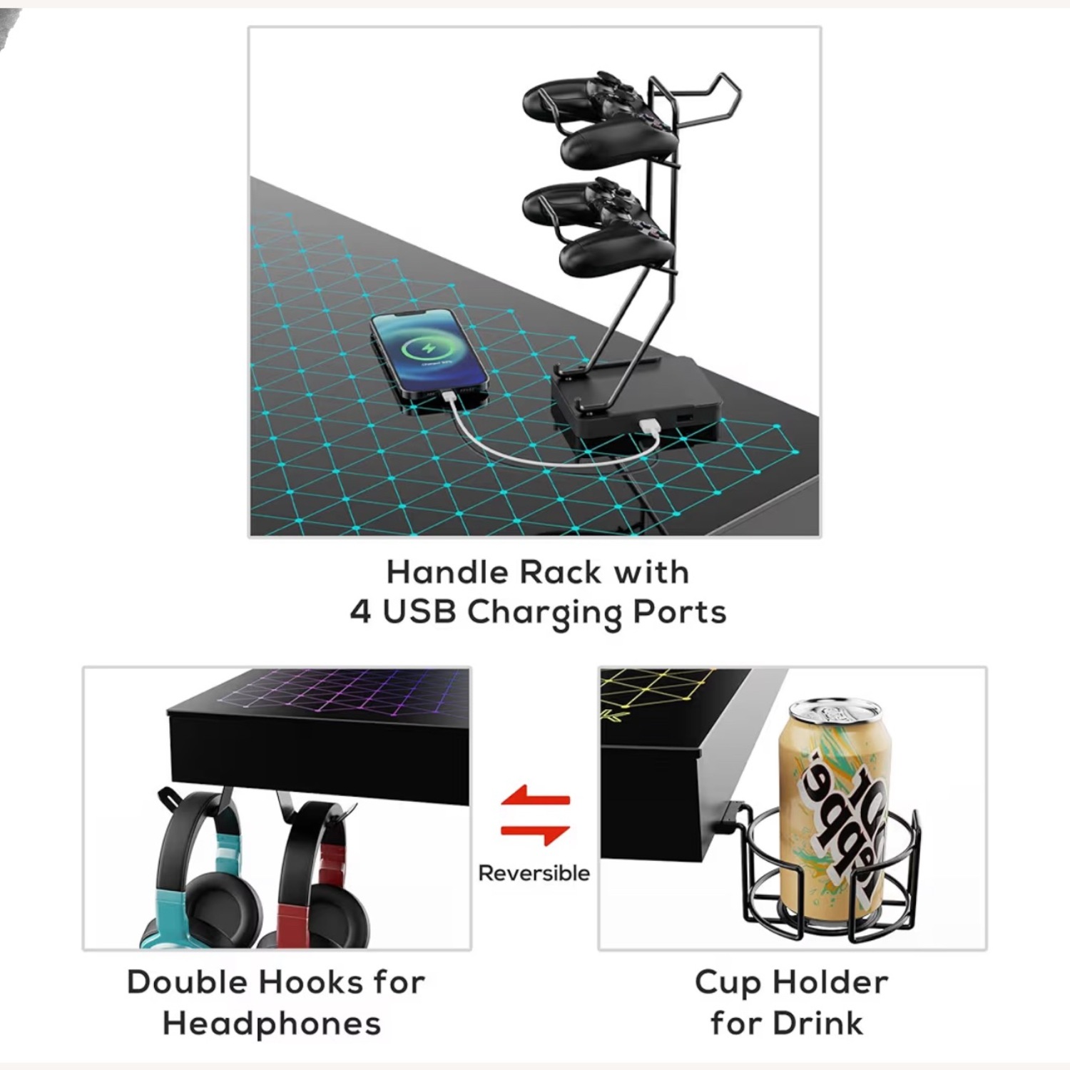 Amazon LED Gaming Desk - image-2