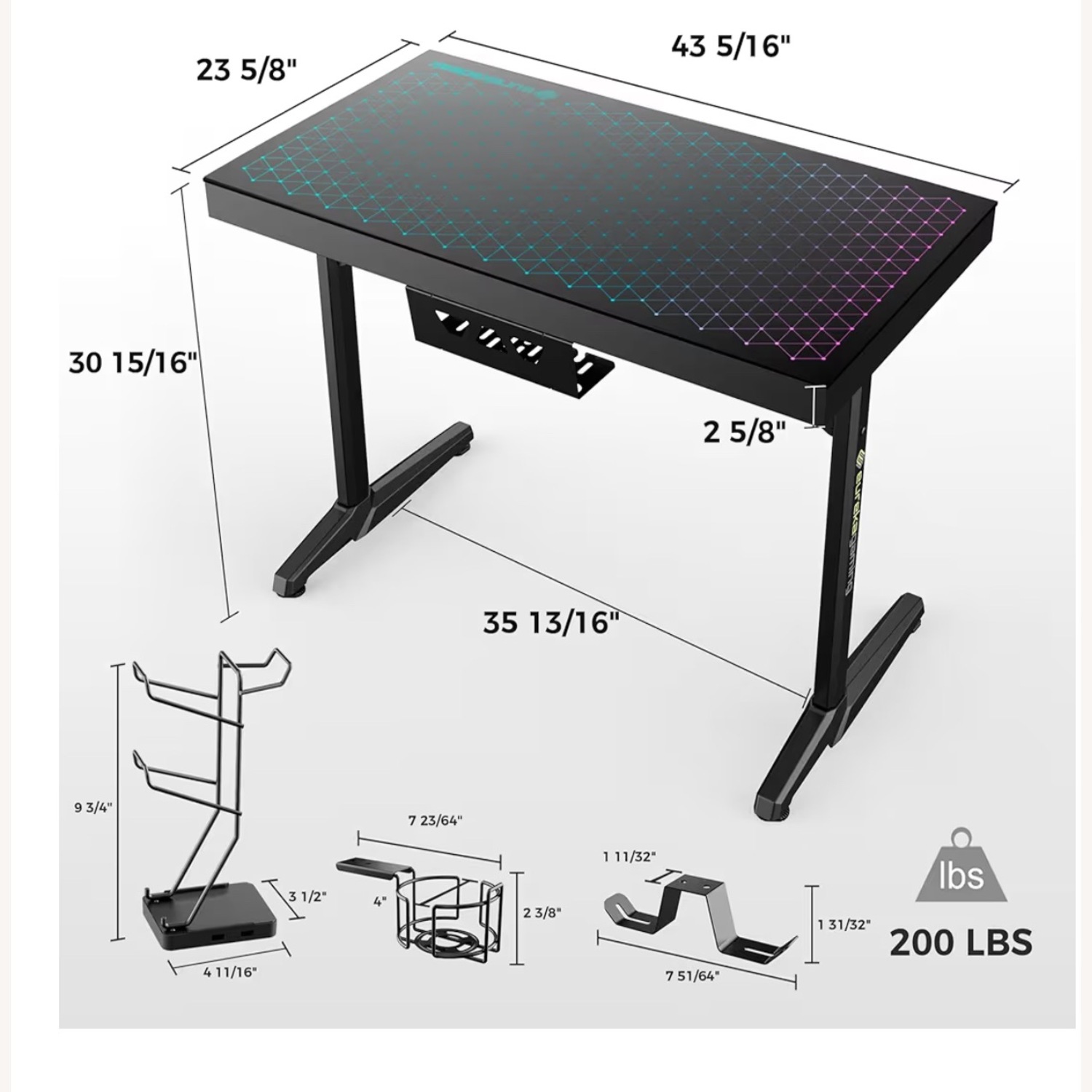 Amazon LED Gaming Desk - image-3