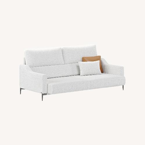 Used Lazzoni White Leather 2 Seater Sofa for sale on AptDeco