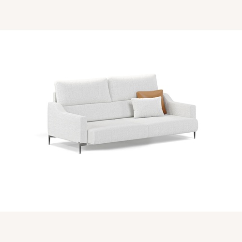Used Lazzoni White Leather 2 Seater Sofa for sale on AptDeco