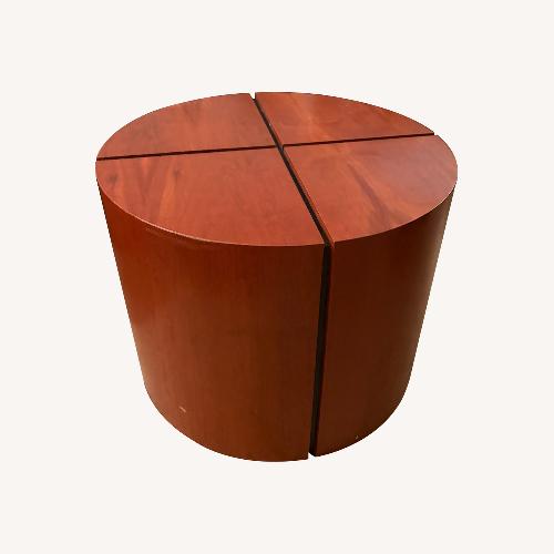 Used Round Wood Coffee Table for sale on AptDeco