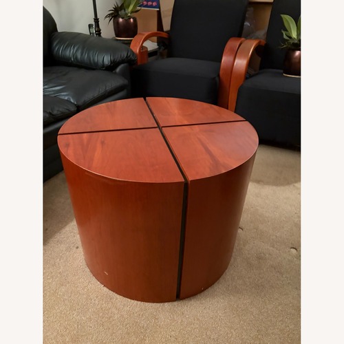 Used Round Wood Coffee Table for sale on AptDeco