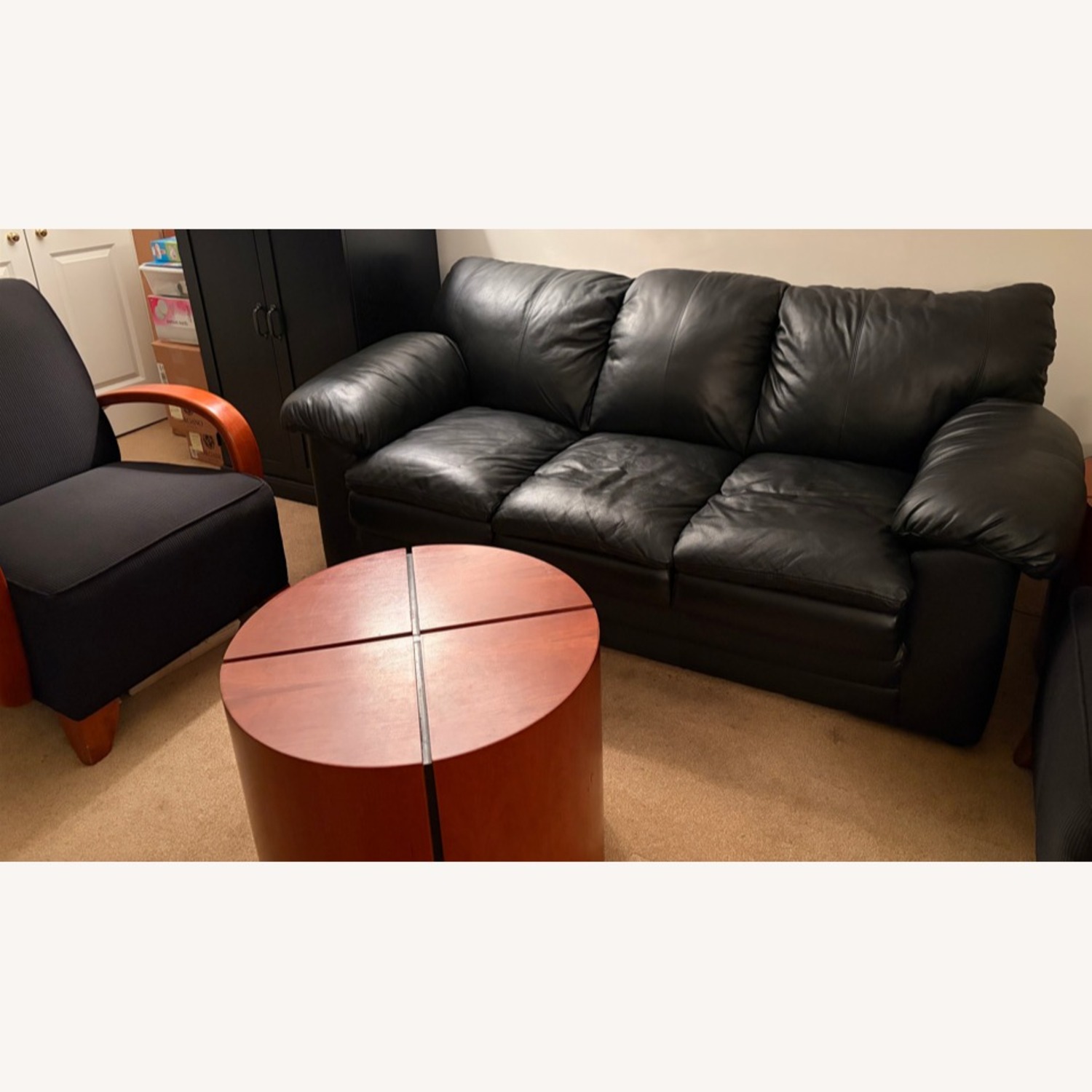 Round Wood Coffee Table - image-2