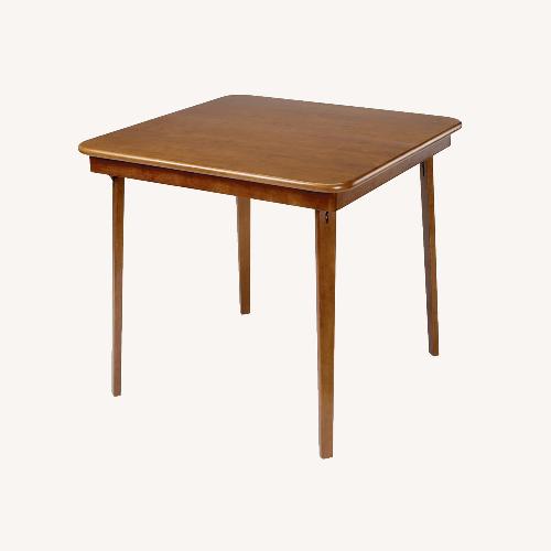 Used Stakmore Dark Brown Wood Folding Dining Table for sale on AptDeco
