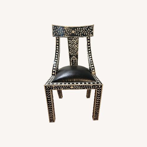 Used Handmade Bone Inlay Dining Chairs and Table set for sale on AptDeco