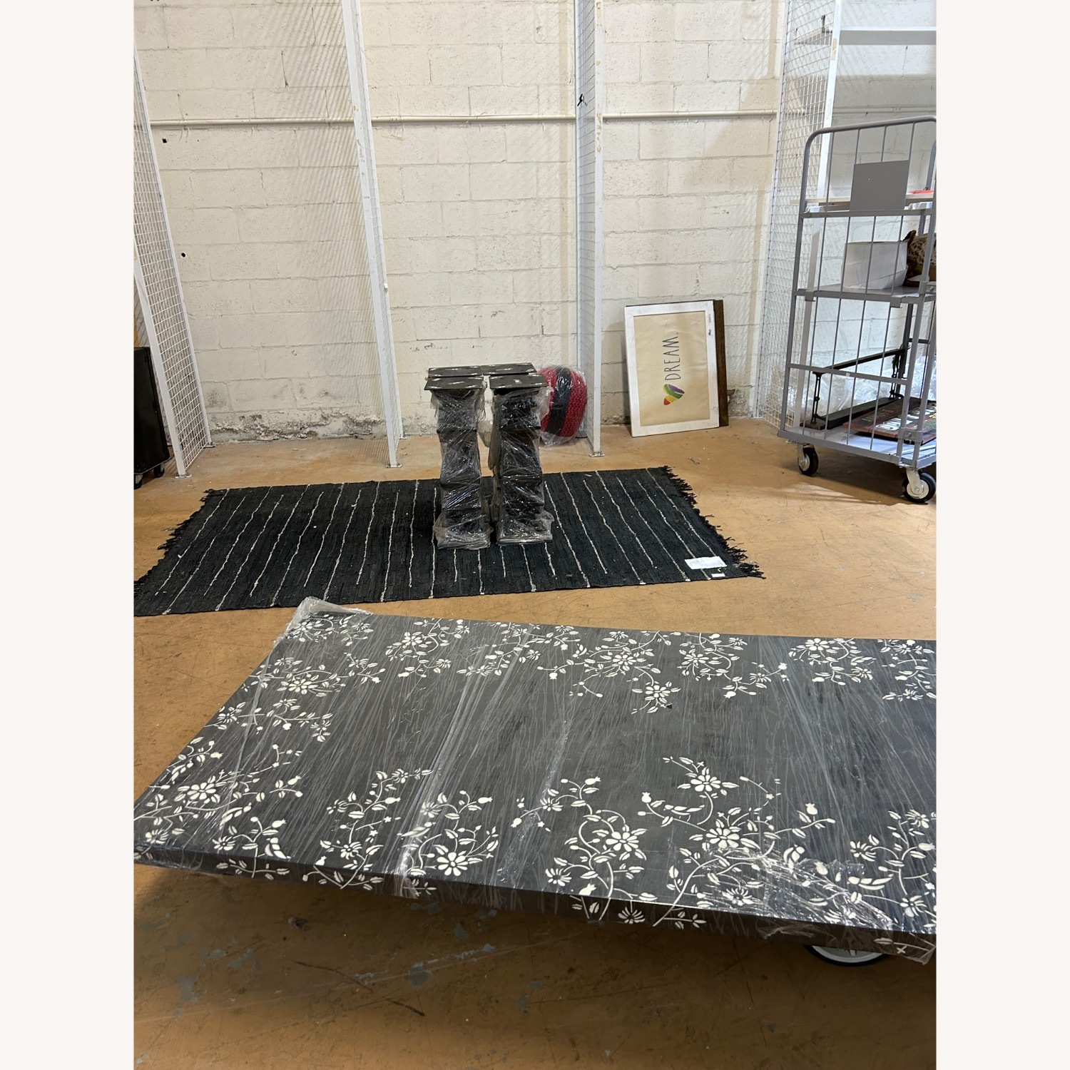 Handmade Bone Inlay Dining Chairs and Table set - image-3