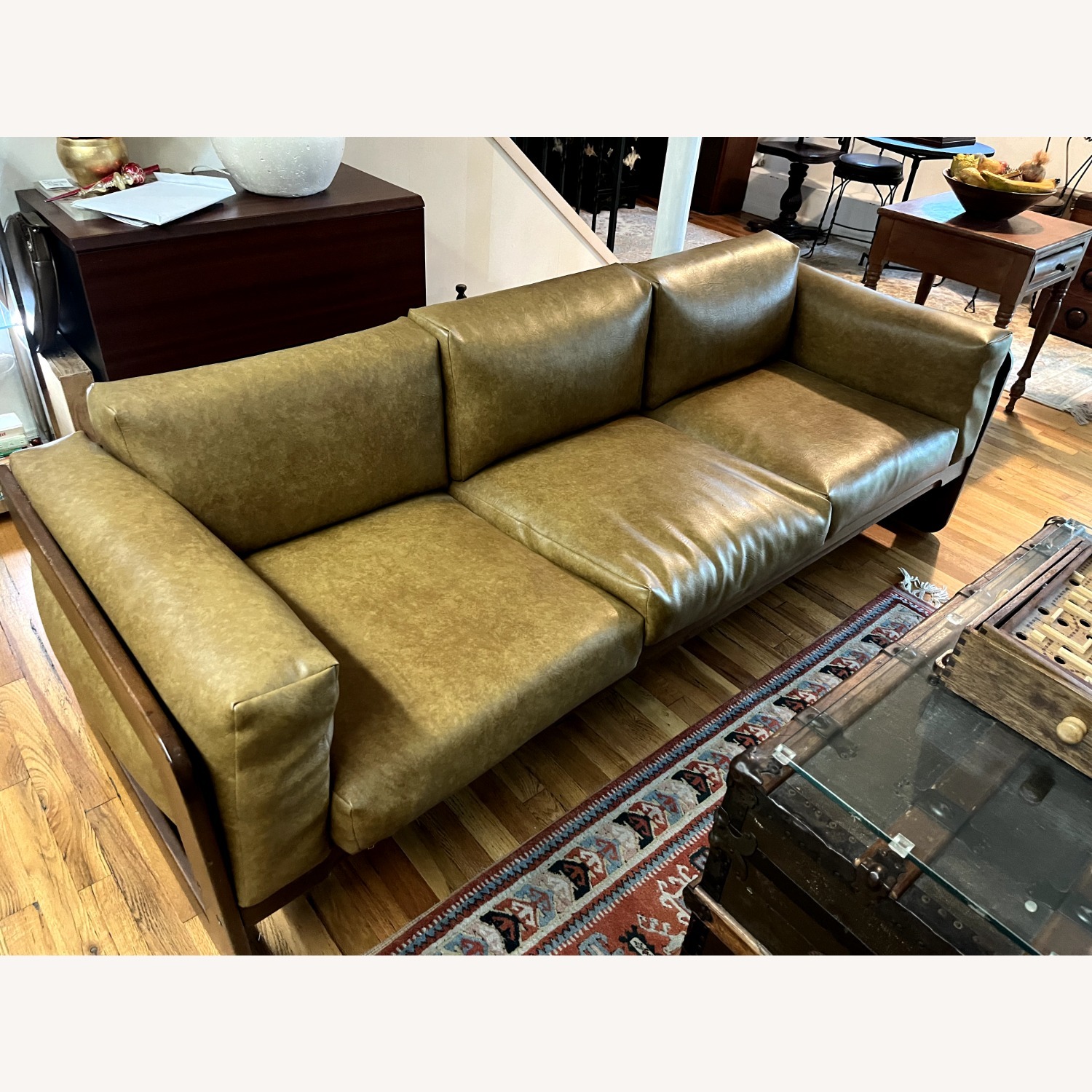 Vintage STENDIG Light Brown Futon - image-1