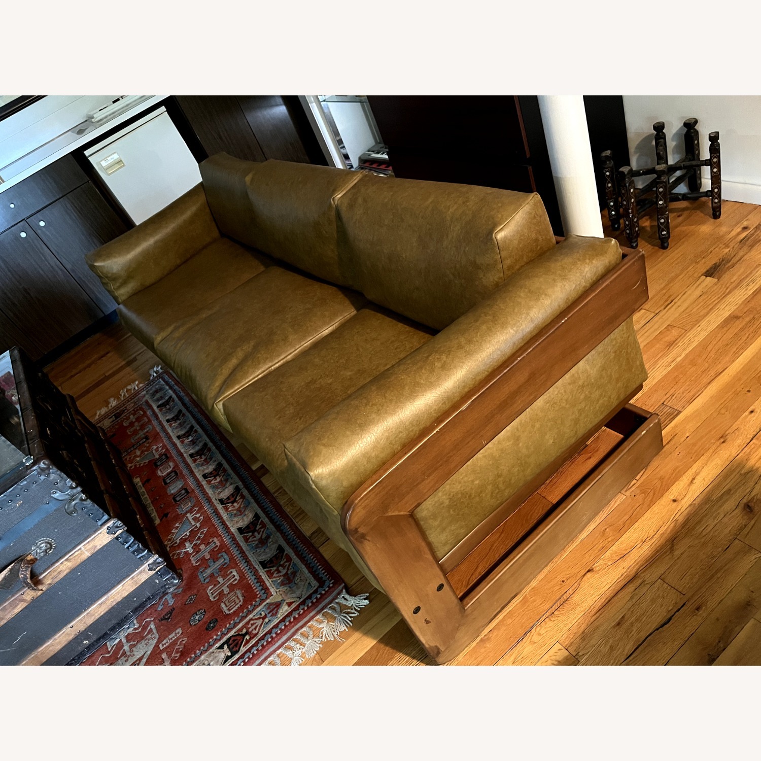 Vintage STENDIG Light Brown Futon - image-3