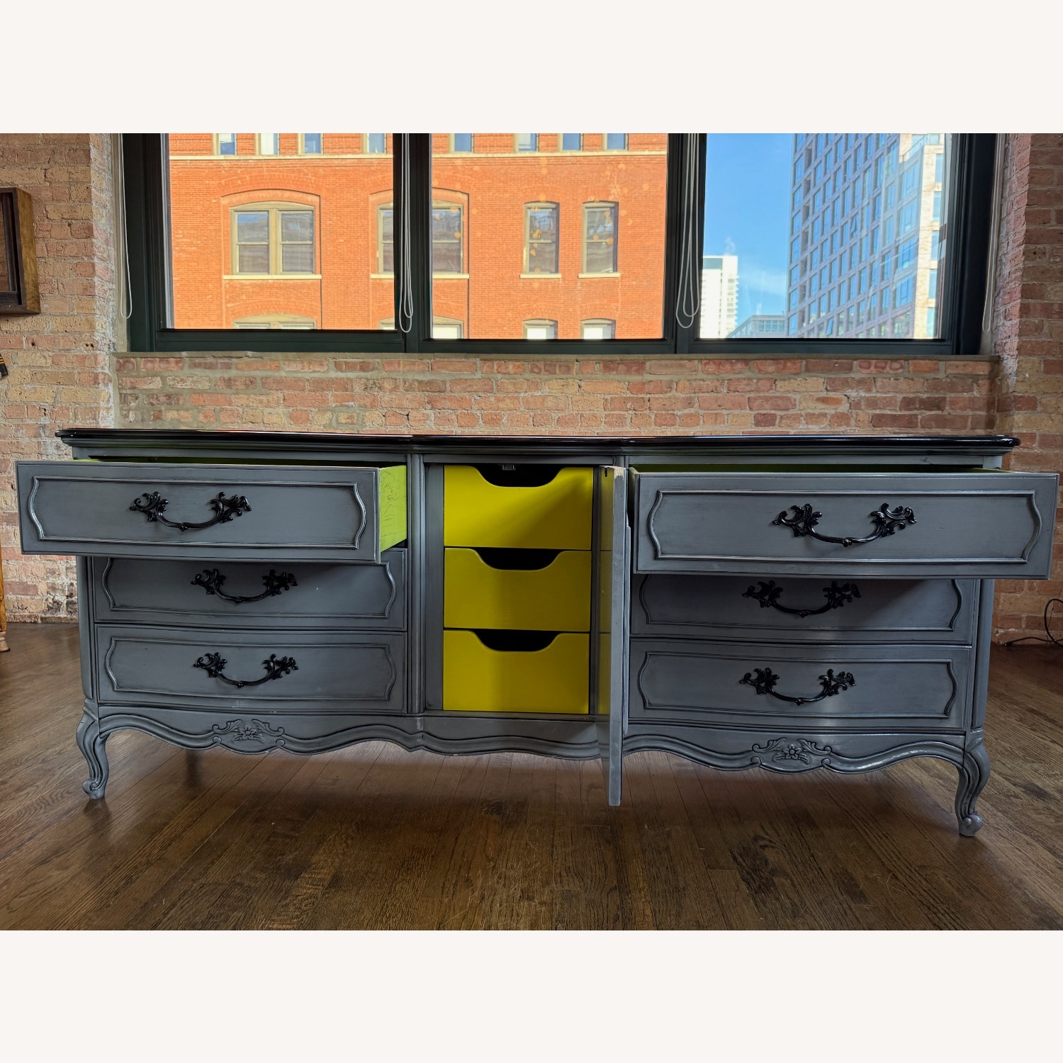 Refinished French Provincial 9-Drawer Dresser - image-5