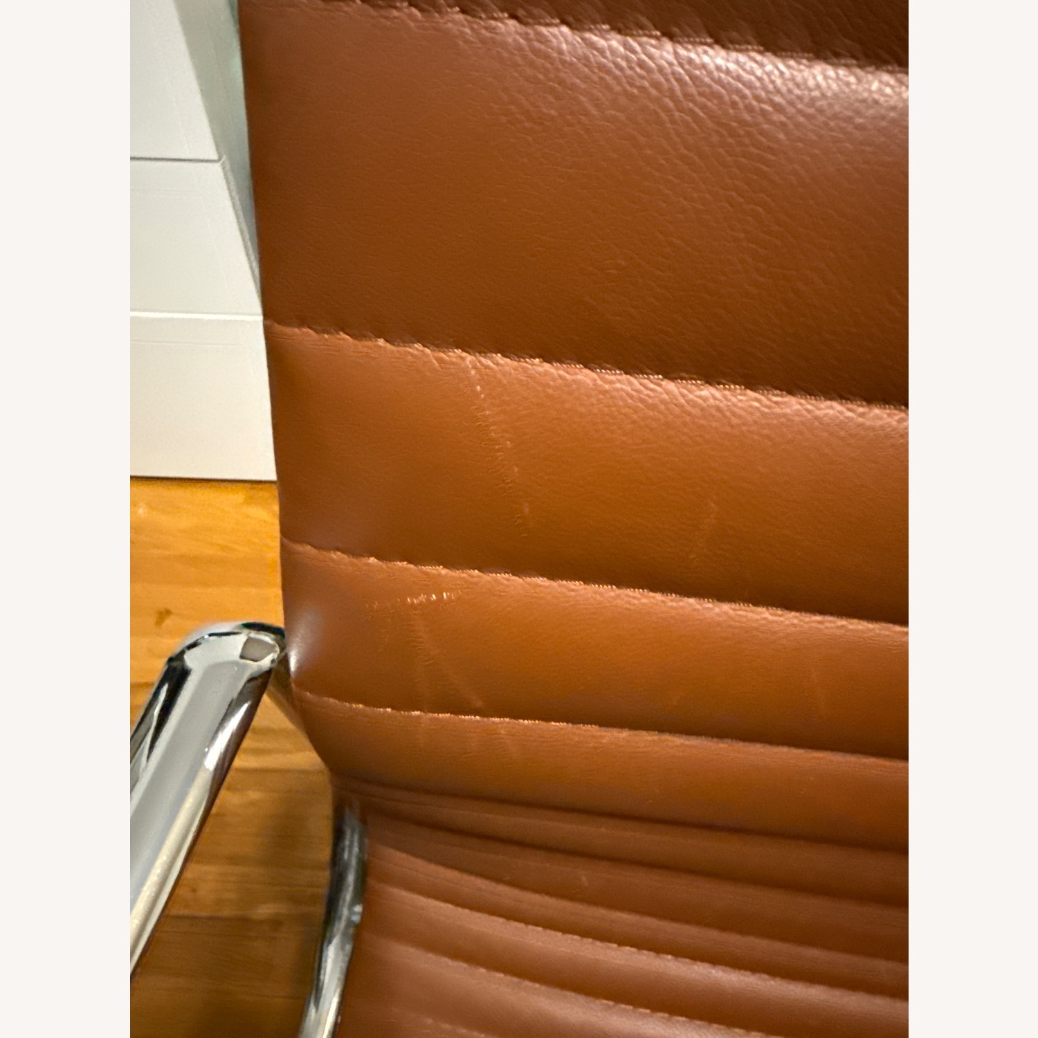 Overstock Light Brown Faux Leather Office Chairs - image-3