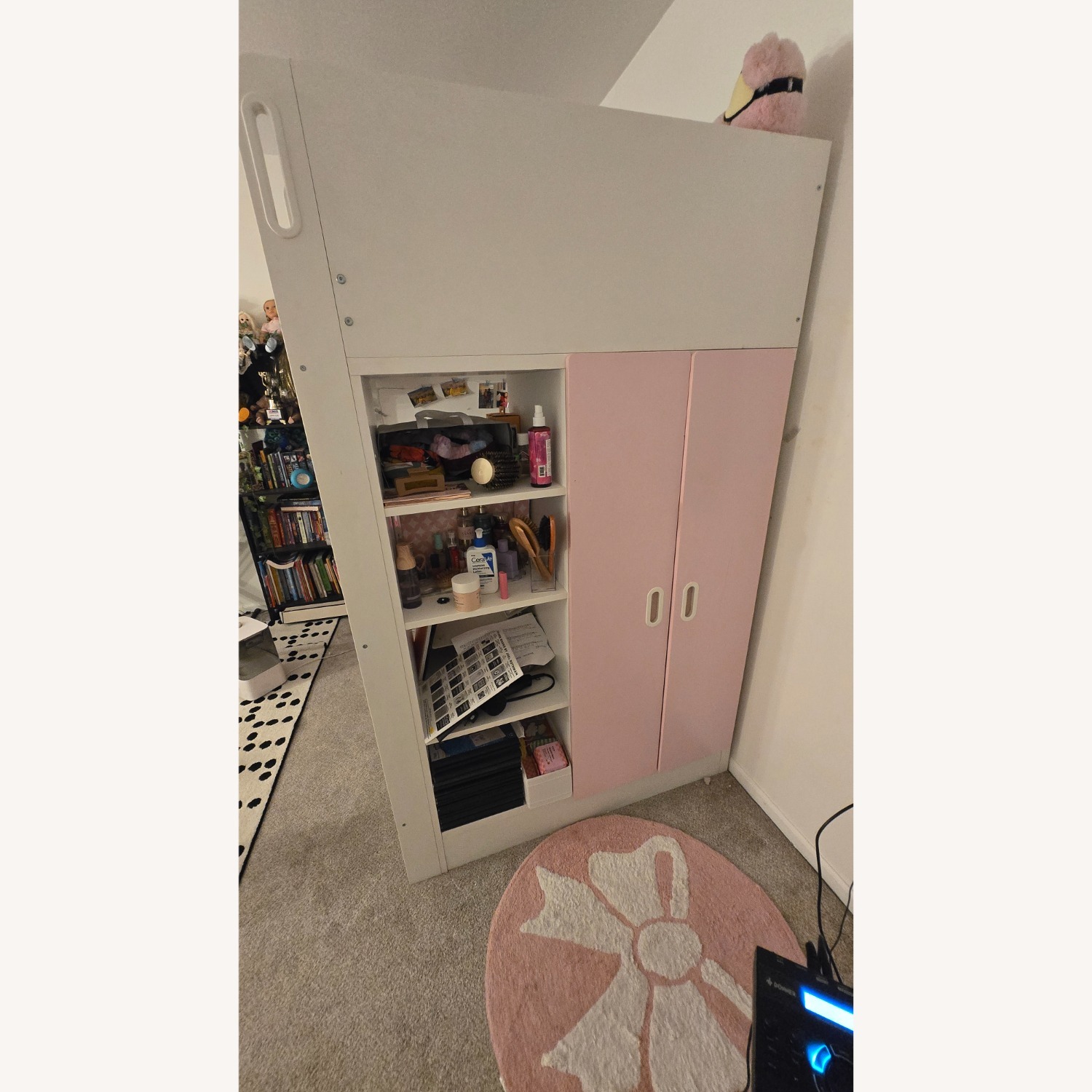 IKEA White Wood Loft Bed - image-3