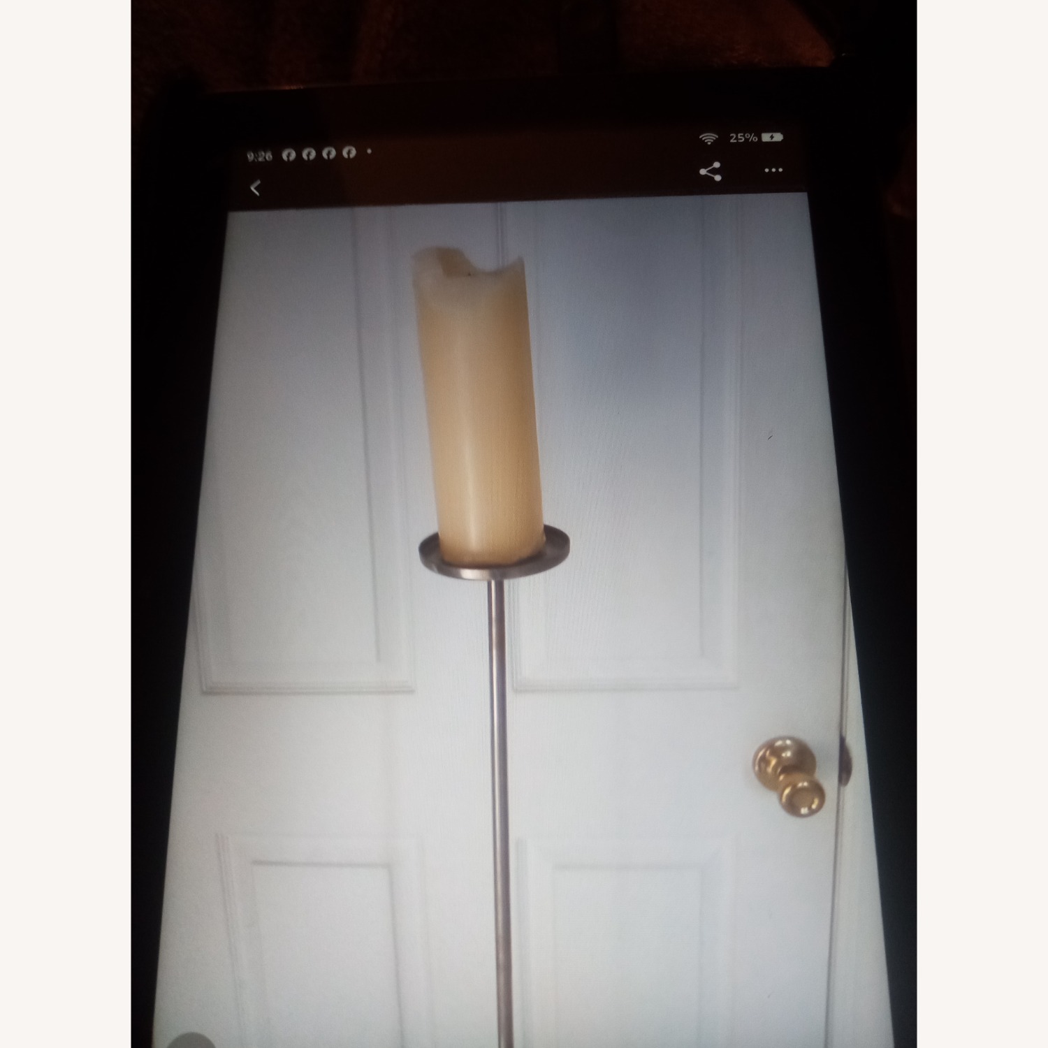 Brushed Metal Candle Holder  - image-3