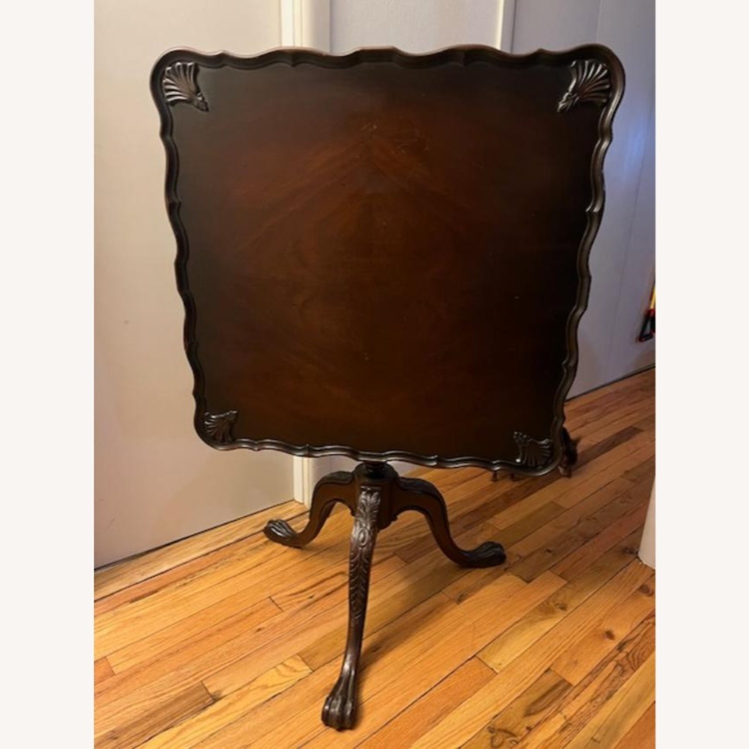 Antique Chippendale Tilt Pie-Top Table - image-5