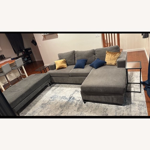 Used Ashley Light Gray Fabric 3+ Piece Sectional for sale on AptDeco