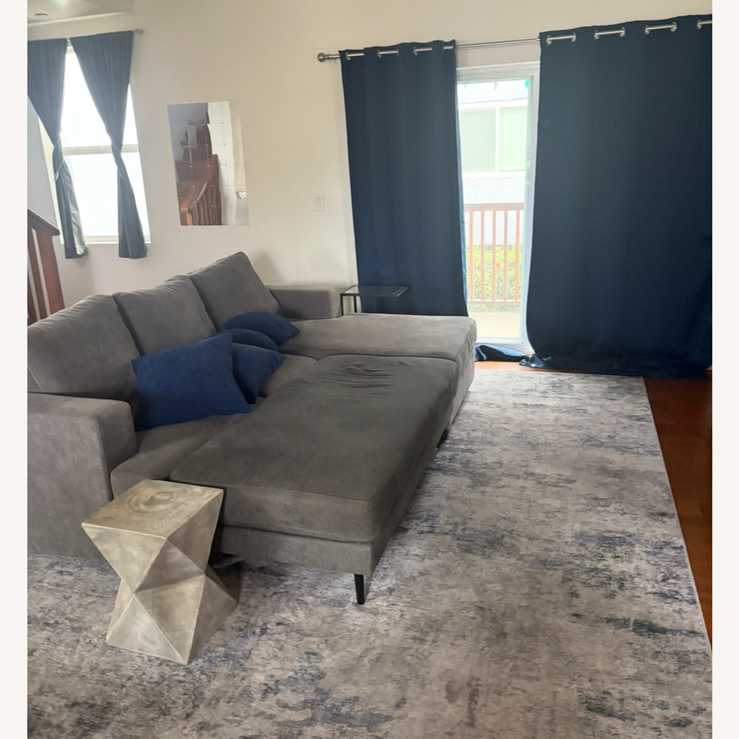 Ashley Light Gray Fabric 3+ Piece Sectional - image-2