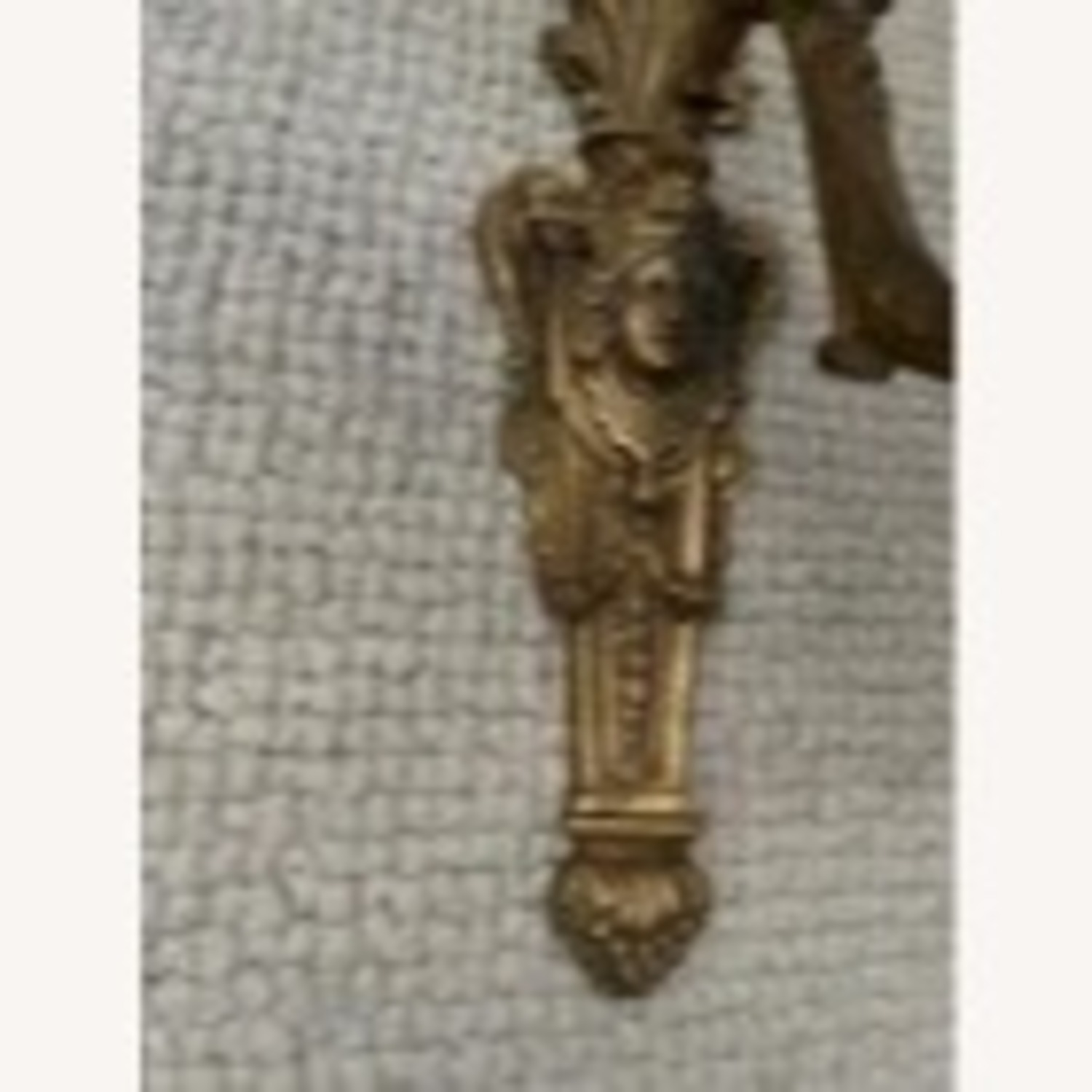 Antique Gold Brass Pair of Wall Sconces - image-2