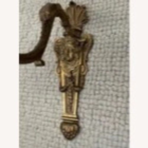 Used Antique Gold Brass Pair of Wall Sconces for sale on AptDeco