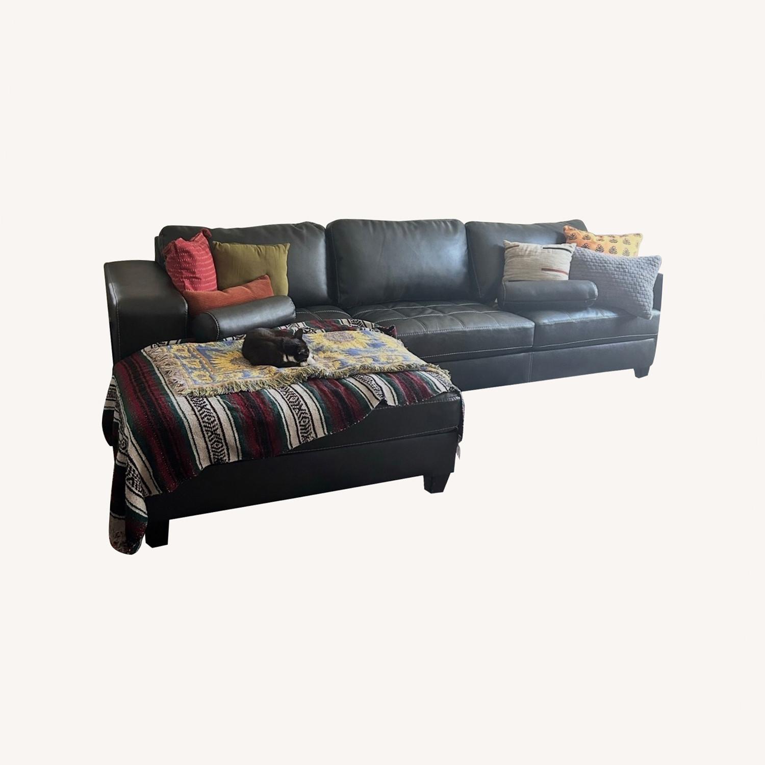 Ashley Furniture Dark Brown 2 Piece Sectional - image-0