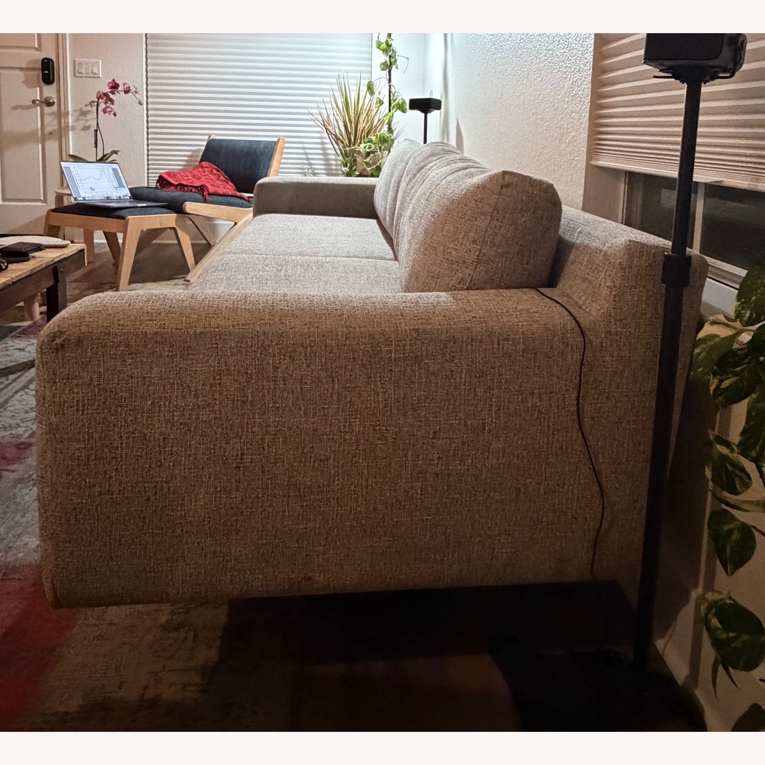 West Elm Eddy Light Gray Fabric 3+ Seater Sofa - image-4