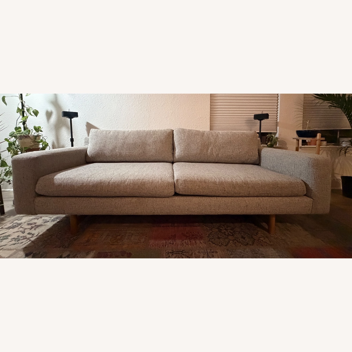 West Elm Eddy Light Gray Fabric 3+ Seater Sofa - image-1