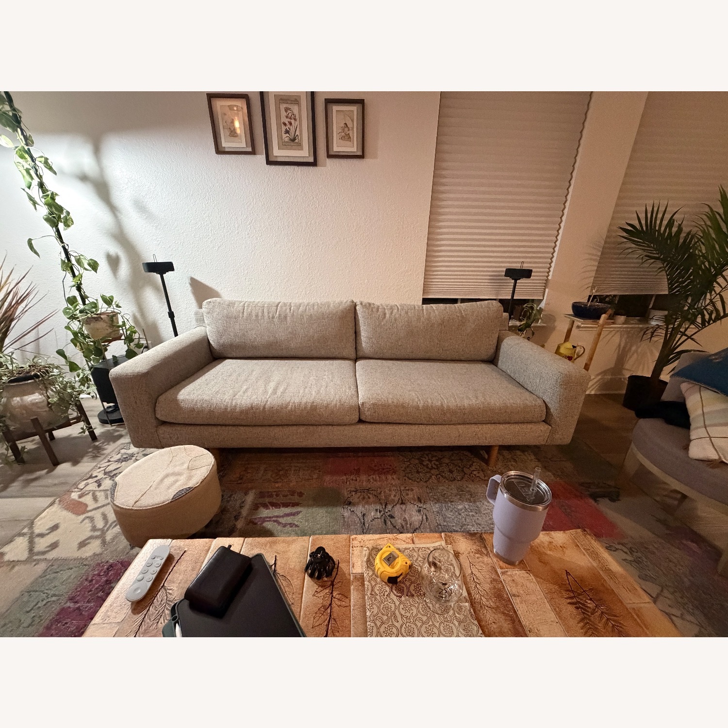 West Elm Eddy Light Gray Fabric 3+ Seater Sofa - image-2