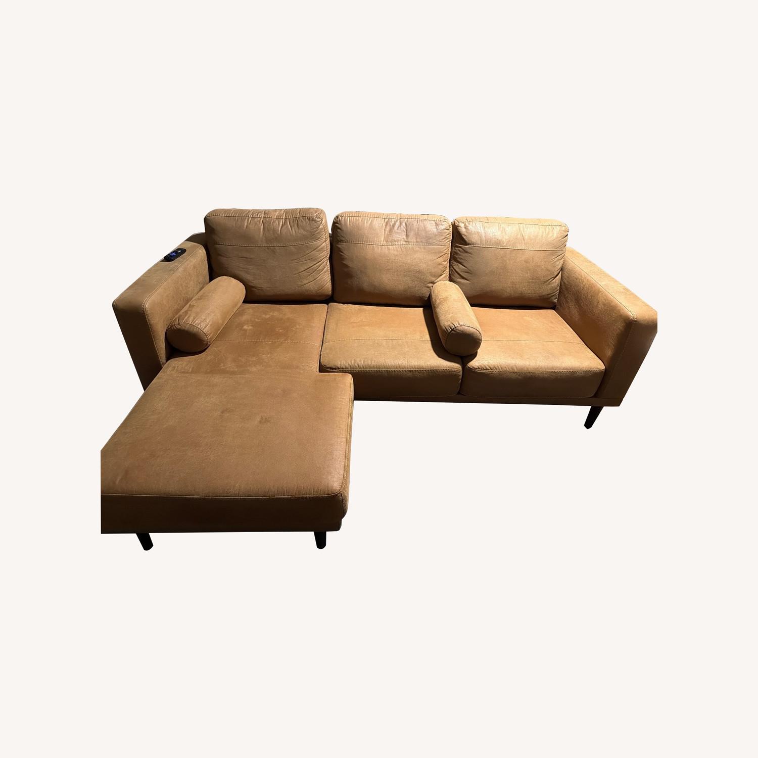 Ashley Furniture Dark Brown Chaise Lounge - image-0