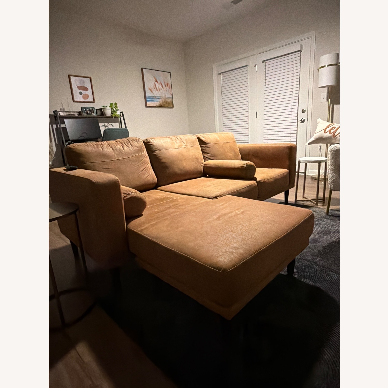 Ashley Furniture Dark Brown Chaise Lounge - image-2